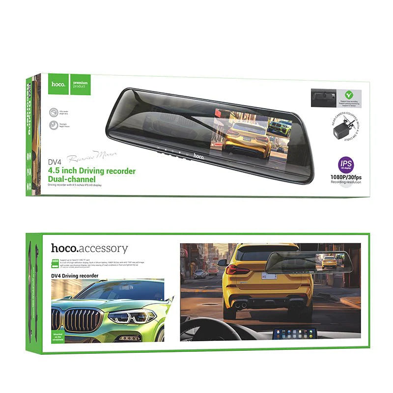 Hoco - Rearview Mirror Driving Recorder (DV4) ©